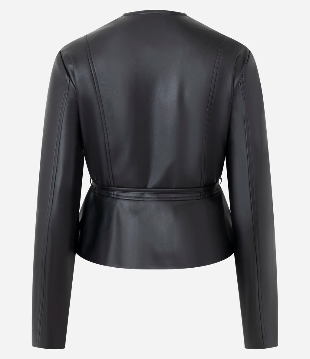 Women’s Black colarless zip Closure Jacket