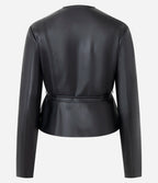 Women’s Black colarless zip Closure Jacket