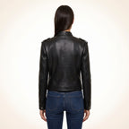 Women’s Black Genuine Cross Closure Jacket