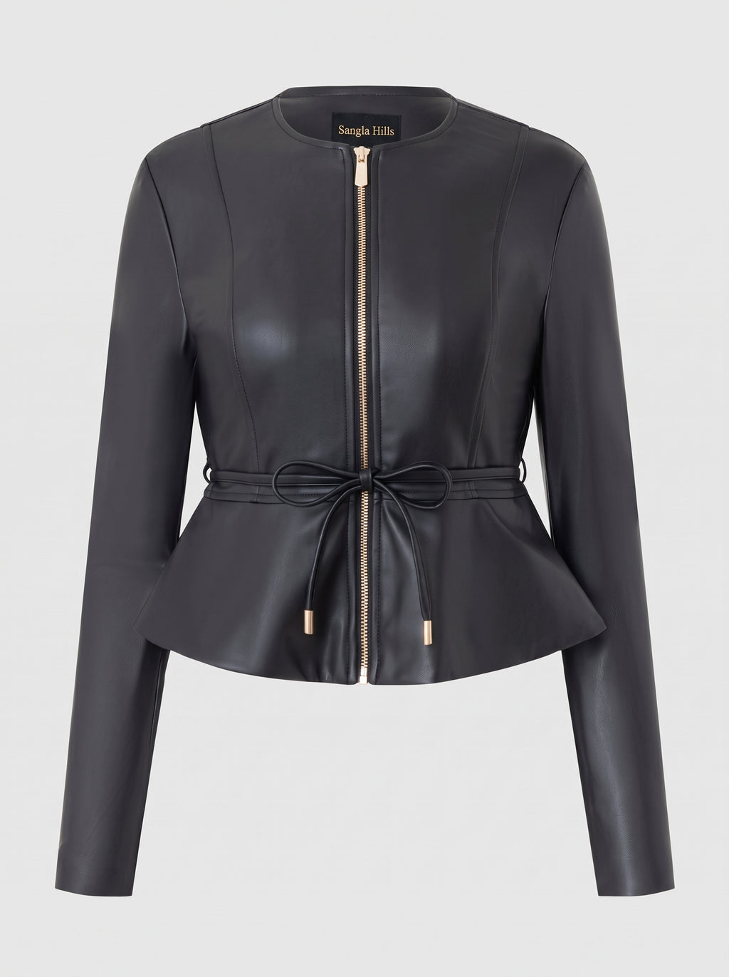 Women’s Black colarless zip Closure Jacket