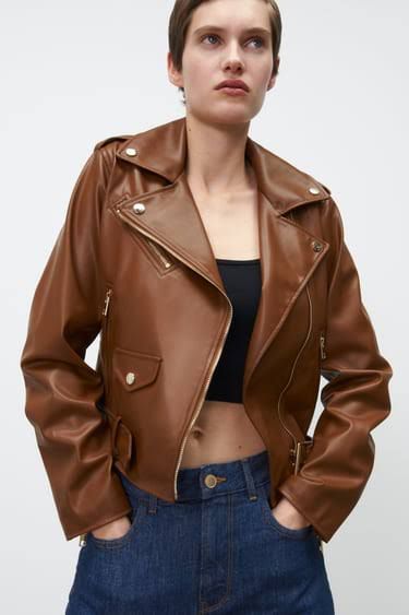 Brown Classic Moto Leather Jacket