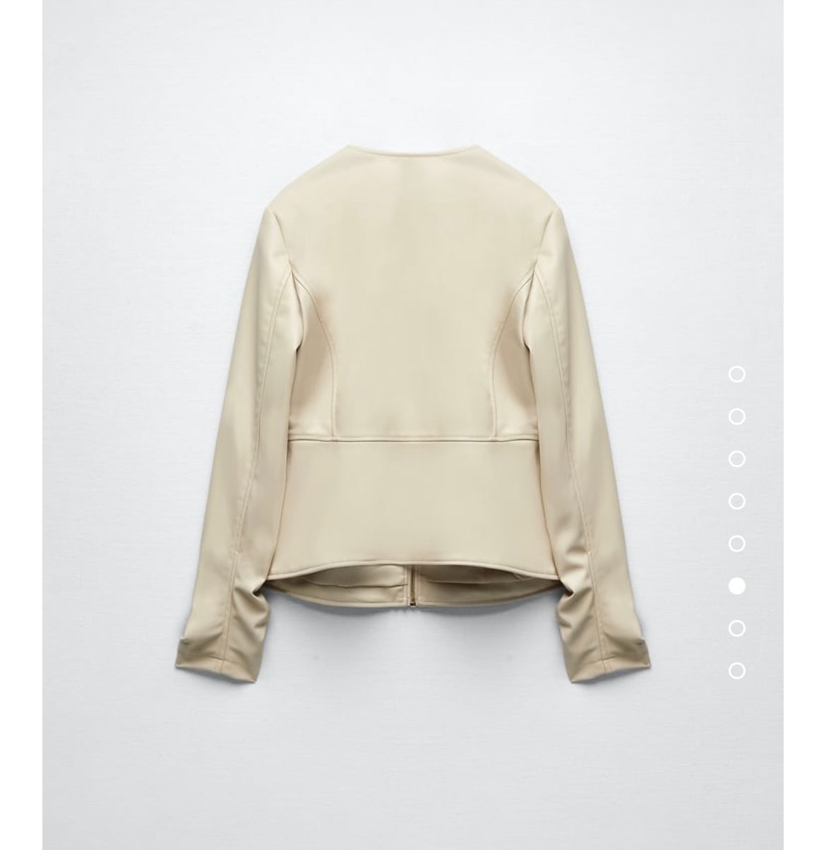 Cream Minimalist Structured Jacket