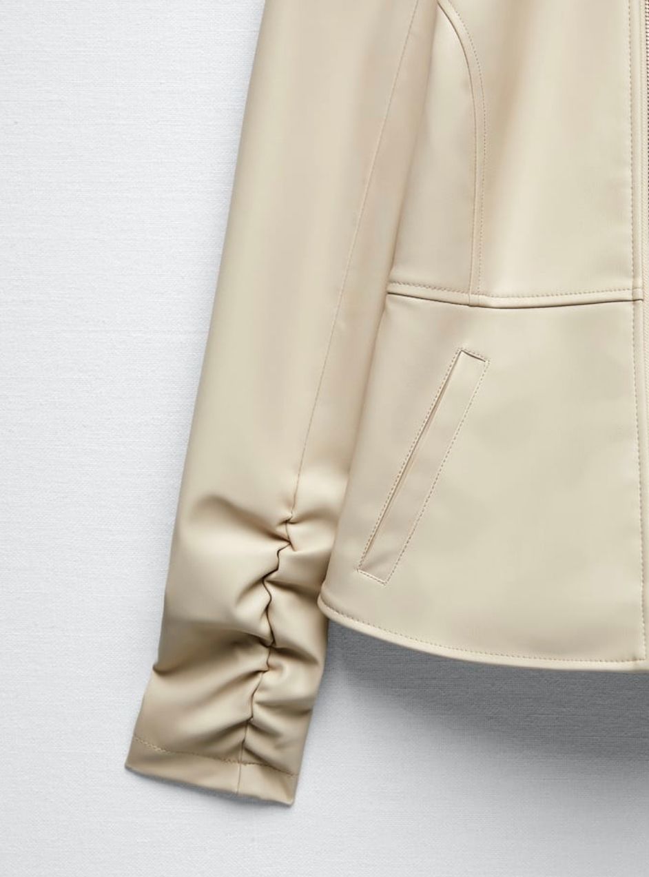 Cream Minimalist Structured Jacket